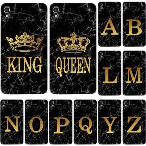 Phone Case For Alcatel One Touch Idol 3 4.7 OT-6039 Idol 3 5.5 OT-6045 Marble Golden alphabet background Soft Print Cover Fundas