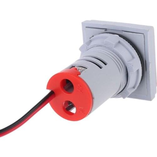 3in1 Digital Ammeter Voltmeter Frequency Panel Meter 0-100A Square Indicator Voltage Amp Hz Led Lamp Signal Light with CT