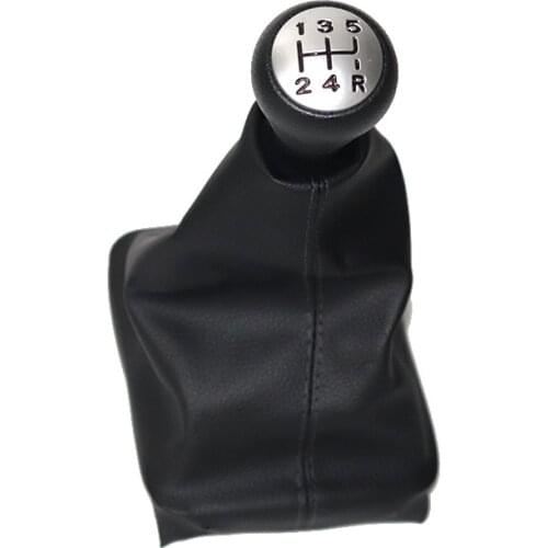 For Peugeot 206 406 chrome & Leather Car Shift Gear Knob Lever Gaitor Boot Cover