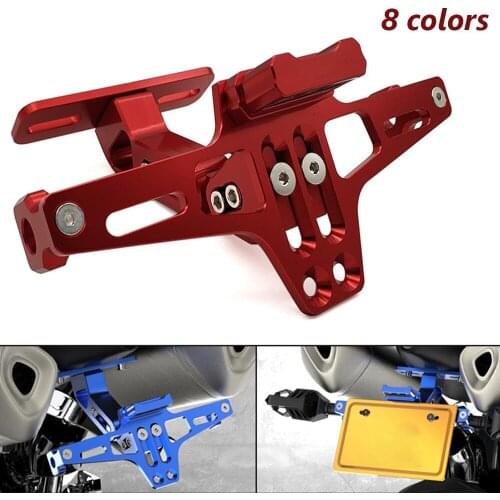 Hot Motorcycle License Plate Holder Adjustable Rear Tail Bracket LED-light For Yamaha XJR400 Tenere 700 MXT850 Niken GT xt 660
