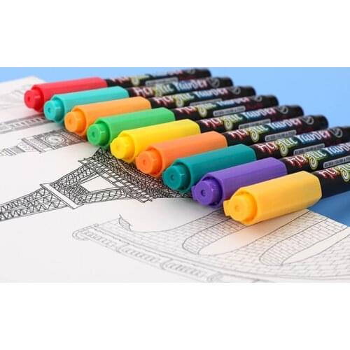 H8WA Acrylic Paint Pens Set of 36 Colors Paint Markers Pens for Rocks Craft Ceramic Glass Wood Canvas Art Crafting Supplies