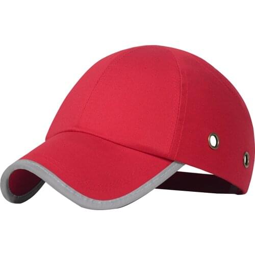Women Men Head Protection Cotton Blend Outdoor Worker Workplace Safety Hat Adjustable Buckle Lightweight Baseball Bump Cap Solid