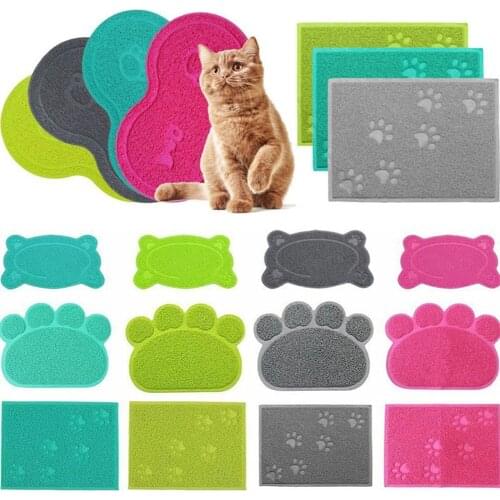 New Dog Pet Cat Litter Mat Feeding Mat Puppy Kitty Dish Bowl Placemat Tray Tidy Easy Cleaning Pad Cats Dog Claw Mat FreeShipping