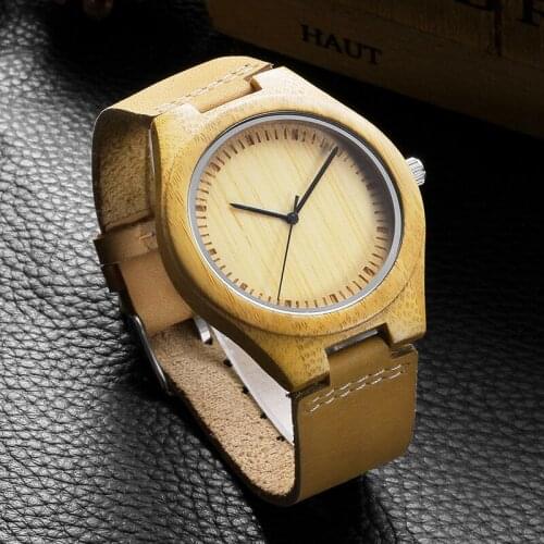 LeeEv Minimalist Wooden Watches Men Causal Wood Bracelet Creative Quartz Wood Wristwatch for Men Gifts