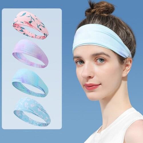 Summer Outdoor Sports Headband Breathable Running Fitness Yoga Sweat-Absorbent Headband Color Men and Women Headscarves