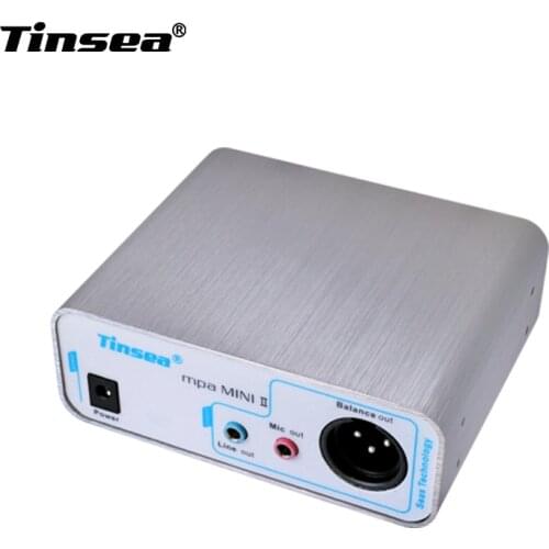 Tinsea mpa mini ‖ DC 5V-9V audio interface microphone amplifier sound card reverberation karaoke with 48V phantom power supply