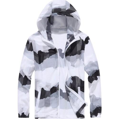 Camouflage outdoor rash guards jacket jacket mens quick-drying rash guards clothes plus fat plus size grid sunscreen clothes