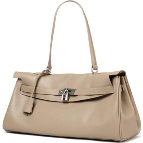 2021 Leather Handbags New Retro Head Layer Cowhide Fashion All-match Handbag Leather Armpit Bag Luxury