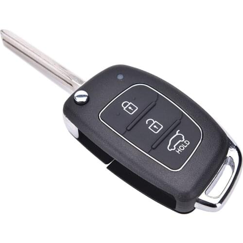 New 3 Buttons Car Key Shell Replacement For Hyundai ix45 Santa Flip Folding Remote Key Case Blank Cover