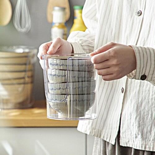 Drying Shelves Large Capacity Thicken Cylinder Two Side Handle Dish Tray Saving Space Plates Holder Kitchen Tableware Organizer