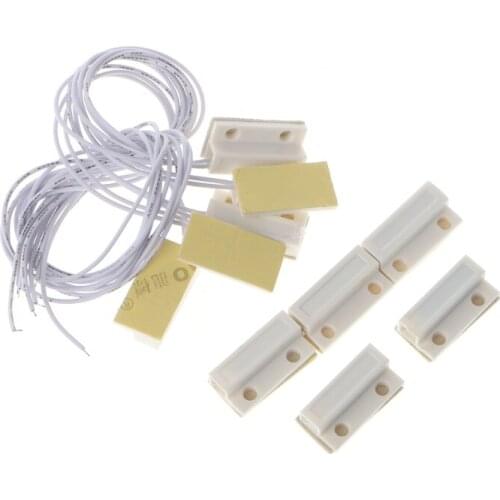 5 Sets MC-38 Wired Door Window Sensor Magnetic Switch Home Alarm System Detector L15