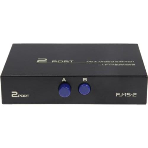 1 to 2 Monitor Switch 130MHz 2 Port Monitor Switch VGA SVGA Video Splitter Box Adapter VGA Splitter Converter for PC Desktop