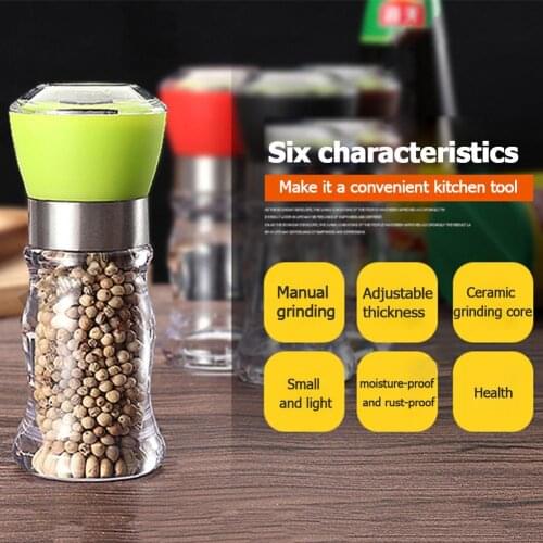 Manual Salt Pepper Mill Grinder Seasoning Muller Cooking Tools Kitchen Accessories Cookware Spice Milling Kitchen Gadget