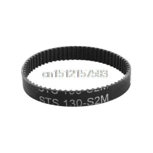 S2M-130 65 Teeth 6mm Width Black Rubber Cogged Industrial Timing Belt