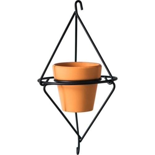 Modern Rustic Art Style Freestanding Hanging Metal Tillandsia Air Plant Rack Holder Quadrilateral Pyramid Durable storage rack