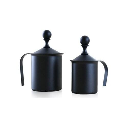Thicken Stainless Steel Manual Coffee Creamer Double Mesh Milk Frother Milk Frothing Pitcher Coffee Set