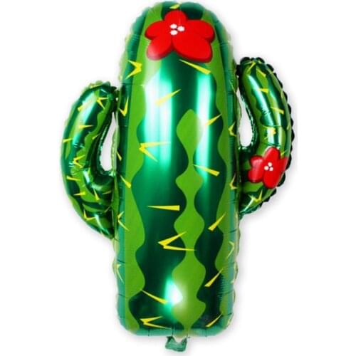 Cactus shape balloon summer beach party decoration party scene layout aluminum film balloon wholesale
