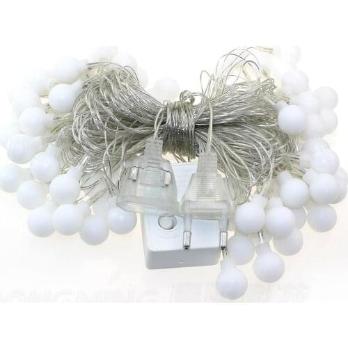 HIGH quality led ball light string 10m 70led multicolor decrorative christmas light AC220V with end plug outdoor ball light