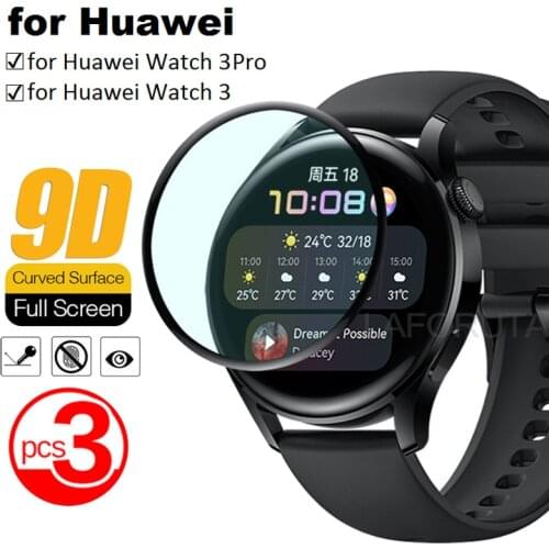 3Pcs for Huawei Watch 3 Pro Full Curved Screen Protector Soft Protective Film Cover for Huawei Watch 3 Protector Film (Not Glass