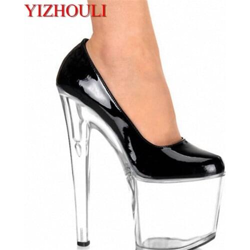 The new style womens shoes, 20cm high and red bride wedding shoes, high waterproof platform and sexy Dance Shoes