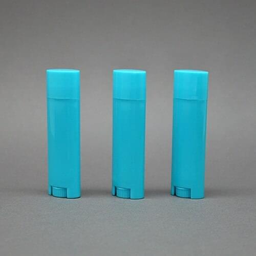 Lot of 100pcs Blue Oval Lip Balm Tube 4.5g 0.15oz Deodorant Container Lotion Bar Twist Empty lipstick wholesale
