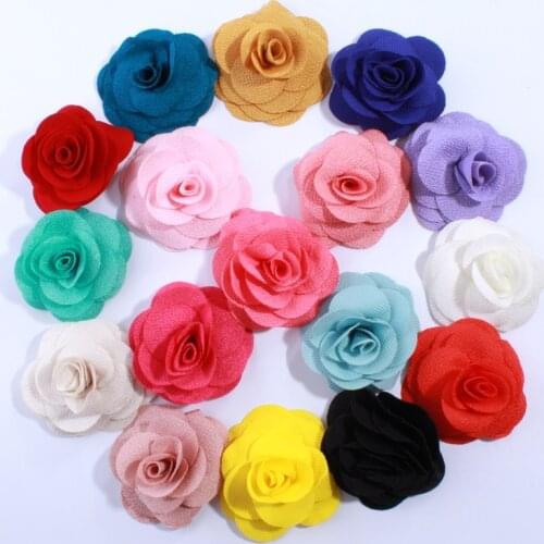 120PCS 7CM Chiffon Fabric Flower For Wedding Invitation Artificial Flowers For Wedding Home Party Decoration