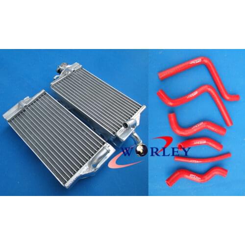 FOR Honda CR125 CR125R CR 125 2002 2003 03 02 Aluminum radiator + RED hose