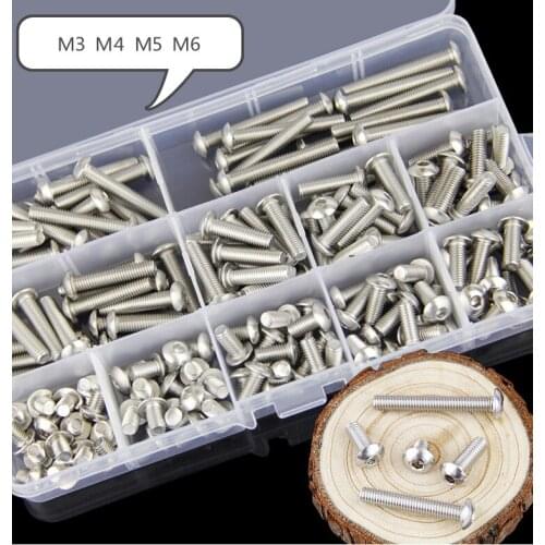 Free shipping 120pcs 304 stainless steel inner hexagonal screw sleeve inner hexagonal round head bolt M6