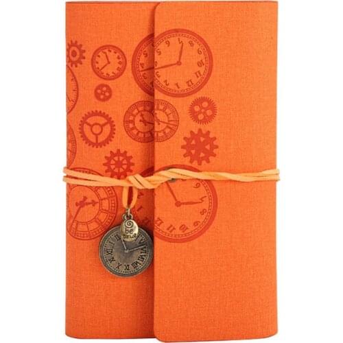 A6 Notebook Student Stationery Supplies Travel Vintage Clock pendant Cute Loose Leaf Journal Diary Book Business Notebook