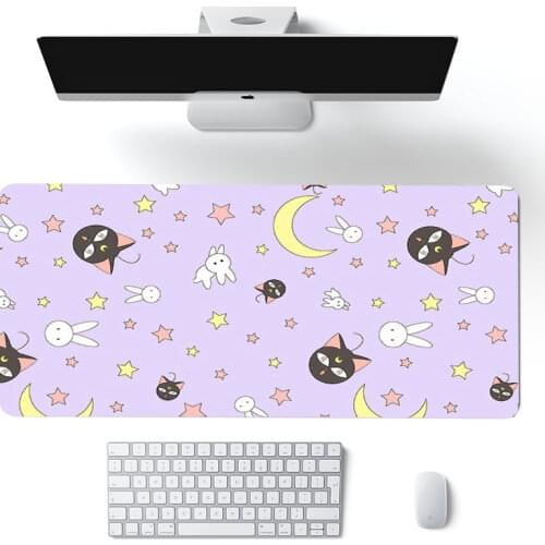 Anime kawaii Big Mouse Pad Large Rubber Gaming Mat Speed Kawaii XL MousePad Keyboard Locking Edge Otaku Compute mouse pad