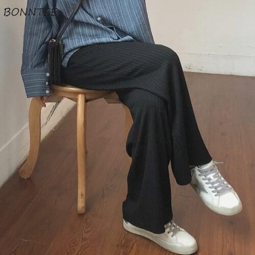 Casual Wide-leg Pants Women Solid Black High Elastic Waist Drape Loose Fashion Trousers Simple Vintage Large Size 5XL Trendy New