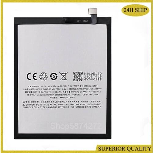 BT61 M681H M618 Battery For Meizu M3 Note Battery High Quality 4000mAh BT61 Batterie Bateria Accumulator AKKU