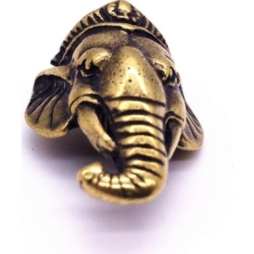 Paracord Beads Metal Charms Elephant Head Survival DIY Pendant Buckle for Paracord Knife Lanyards Paracord Bracelet Accessories