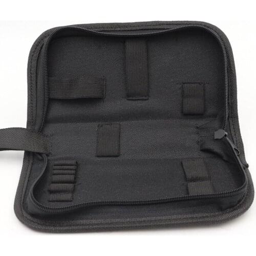 D08D Black Multi-functional Canvas Watch Repair Portable Tool Bag Zipper Storage