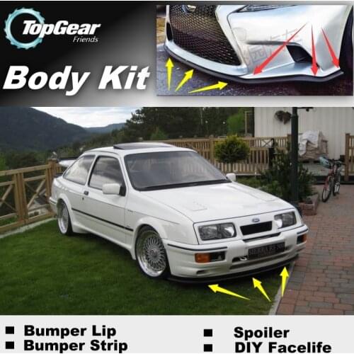 Bumper Lip Deflector Lips For Ford Sierra RS Cosworth Front Spoiler Skirt For TopGear Fans Car View Tuning / Body Kit / Strip