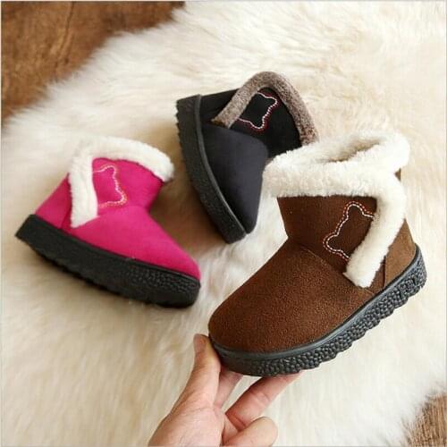 Children Boots For Boys Winter Girls Boots Anti-slip Warm Snow Shoes For Kids Boots Toddler Children Shoes