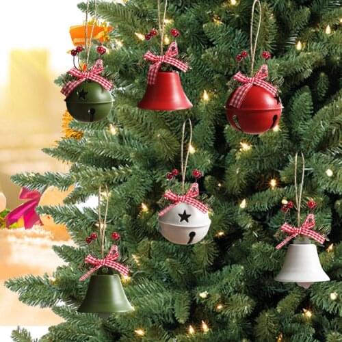 Beautiful Jingle Bells Christmas Party Decoration Pendants Loose Beads DIY Crafts Christmas Tree Bells Handmade Accessories