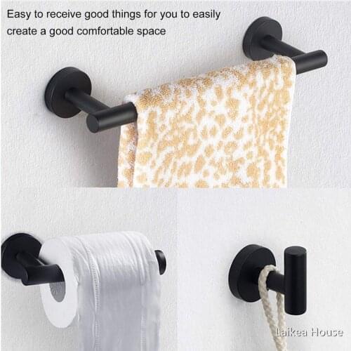 Brushed Stainless Steel Round Seat Clothes Hook Towel Rack Toilet Paper Holder Towel Bar Hook Household Bathroom Accessories