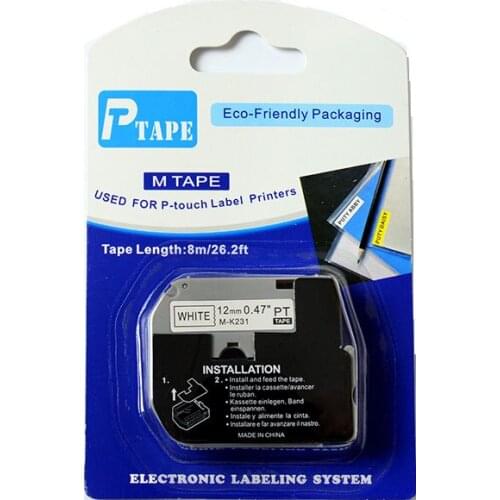 10pcs Compatible Brother MK tape 12mm M tape label catridge M-K231 MK231 MK-231 M K231
