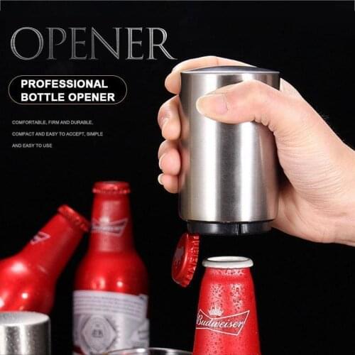 Automatic Stainless Steel Bottle Opener Beer Bottle Opener Stainless Steel Bottle Opener Portable Magnet Wine Openers Bar Tools