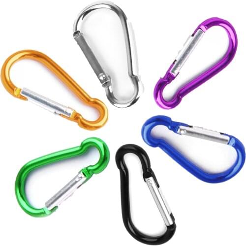Multifunctional Outdoor Aluminum Carabiner Camp Snap Hook Keychain Camping Hiking Equipment Safety Gear Mountaineering Accessory