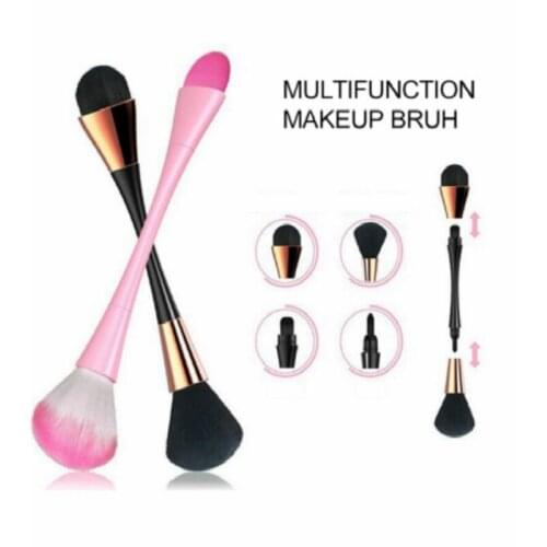 KH 4 in 1 Makeup Brush Set with 4 Bristle Head Portable Multifunctional Cosmetic Brush Tool for Foundation Eye Makeup Lipstick