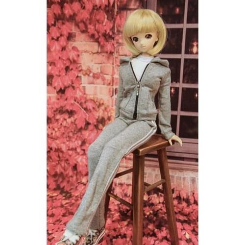 [wamami] 3PCS Hoodie Jacket Shirt Pants Sports Suit 1/4 MSD 1/3 1/6 DZ SD AOD Dolls Dollfie Outfits