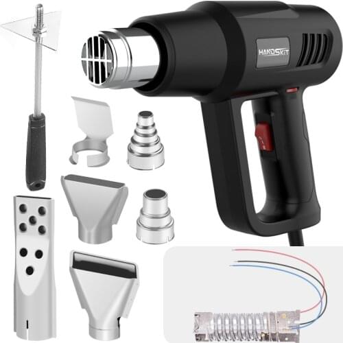 110V/220V Advanced Hot Air Gun Adjustable Temperature 2000W Repair Welding Tool With 5 Nozzles Electric Hor Air Gun