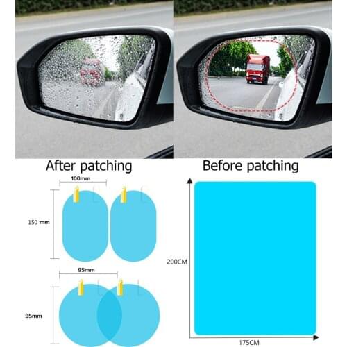 2/4Pcs Car Rainproof Film Car Rearview Mirror Protective Rain Proof Anti Fog Waterproof Film Membrane Auto Sticker Accessories
