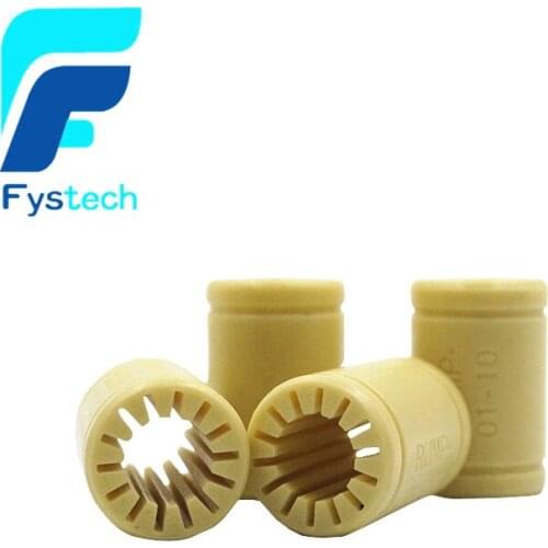 10pcs 3D Printer Solid Polymer LM10UU Bearing - 10mm shaft RJMP-01-10 R Solid Plastic Bearing 10 mm ID