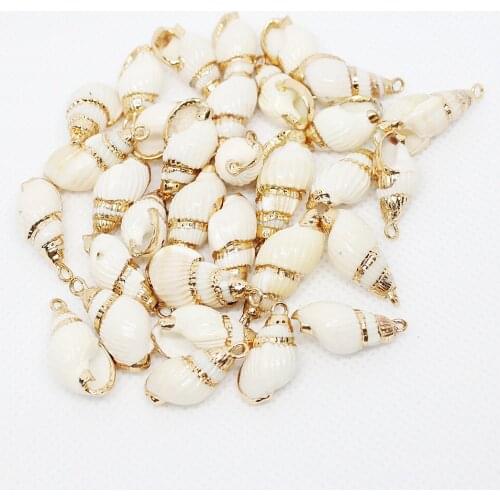 5Pcs Natural Shell Pendant White Color Shell Conch Pendant Charms DIY Necklace Earring Jewelry Making Accessories Size 15*20mm