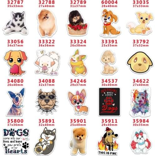 DIY Craft Supplies Sewing Accessories Cartoon Dog Printed Planar Resins Mold 30 Pieces. PR-32787