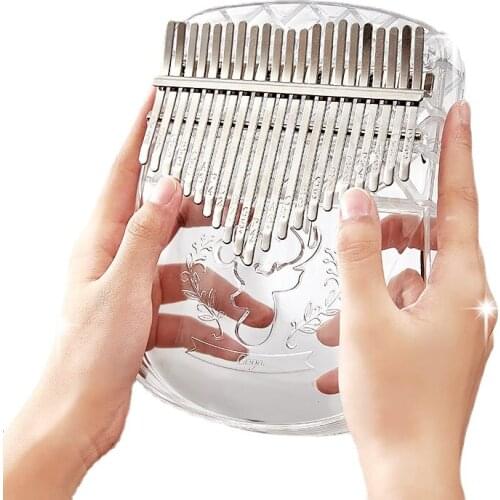 Crystal Transparent Kalimba Thumb Piano 21 Karin Barkallinba Piano for Beginners 17-Tone Cabalin Finger Piano
