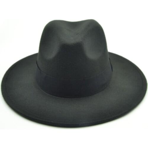 Retro Hard Felt Women Men Fold Wide Brim Billycock Sag Top Bowler Derby Jazz Fedora Panama Casual Hats